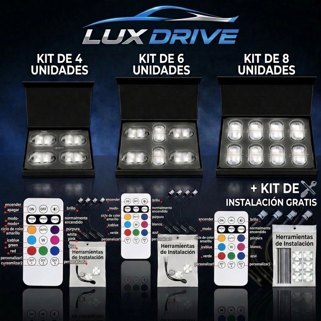 Lux Drive™ – Kit Premium de Luces LED Ambientales